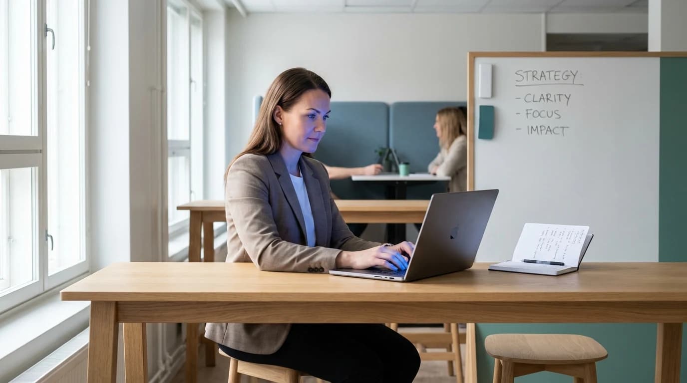 Leader writing a direct team update with Lyyli.ai assistance