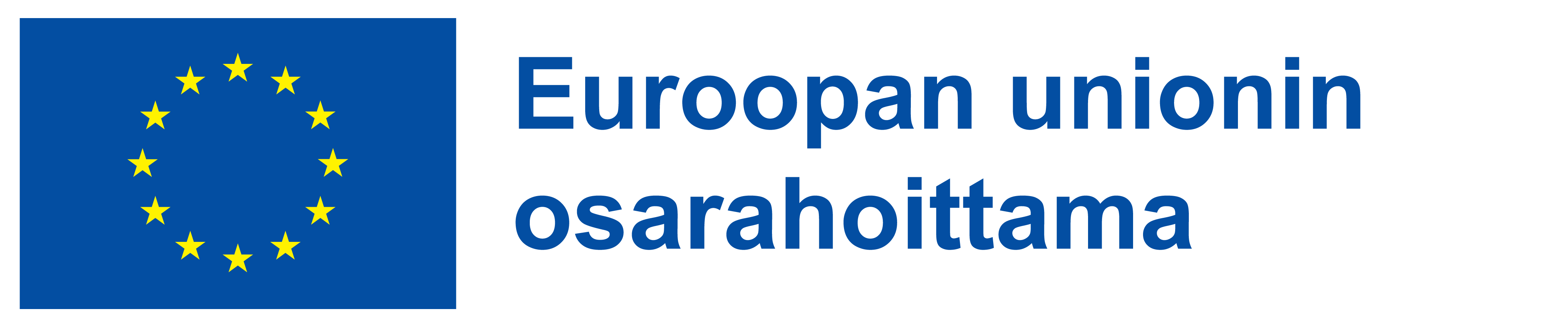 Euroopan unionin lippu ja teksti: Euroopan unionin osarahoittama.